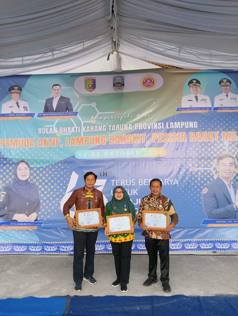 Korkab TPP Lampung Timur Raih Penghargaan Kategori Madya pada Puncak Bulan Bhakti Karang Taruna Provinsi Lampung